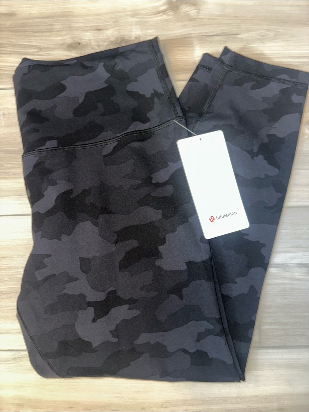 Lululemon Wunder Under High-Rise Camo Leggings - Black/Grey 25 in